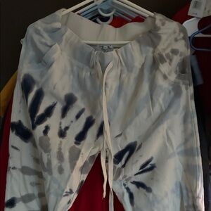 Peloton Tie-Dye Joggers - Blue and White